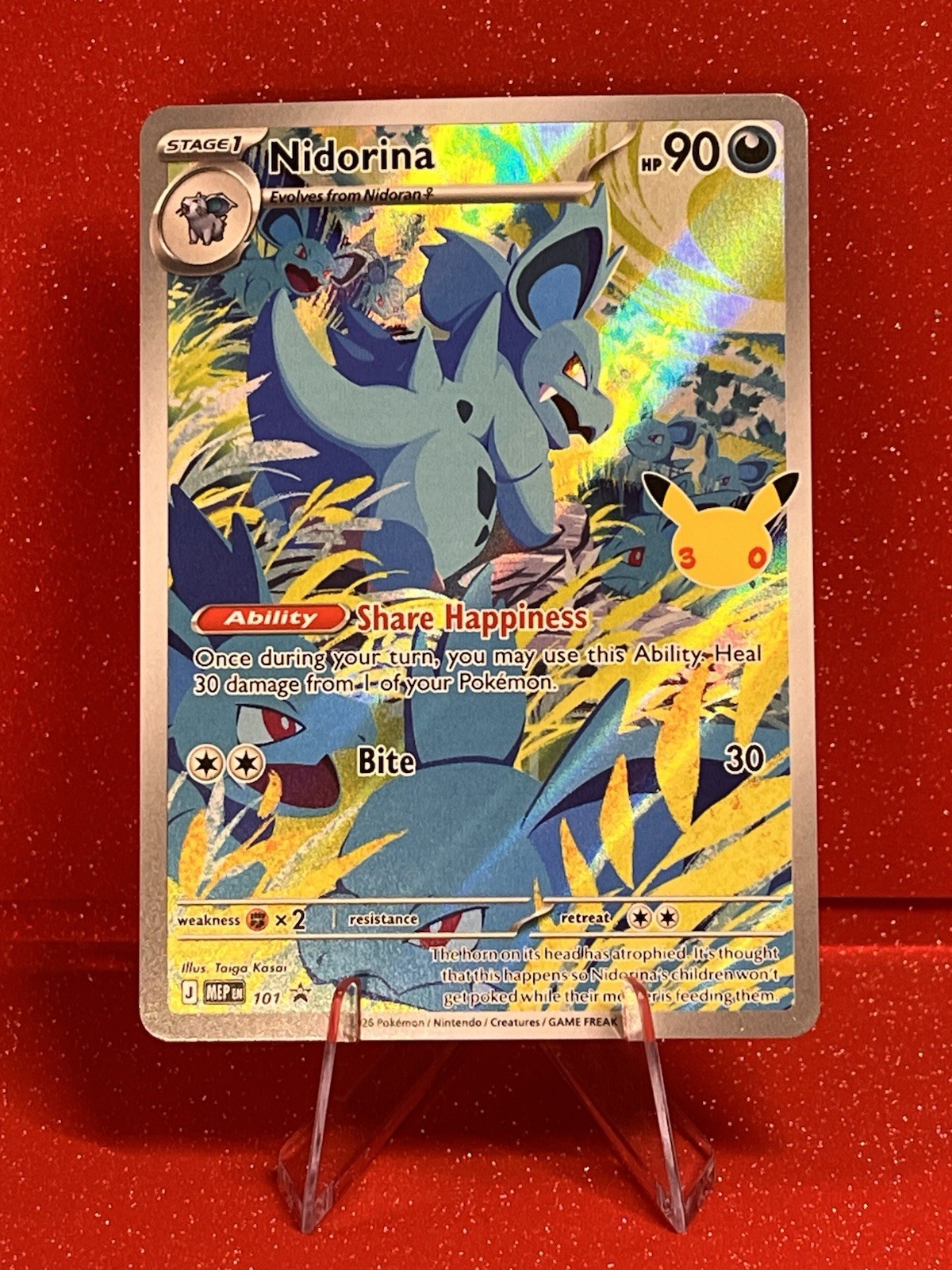 Nidorina - 101 (30th Celebration) 101 Me: Mega Evolution Promo Holo