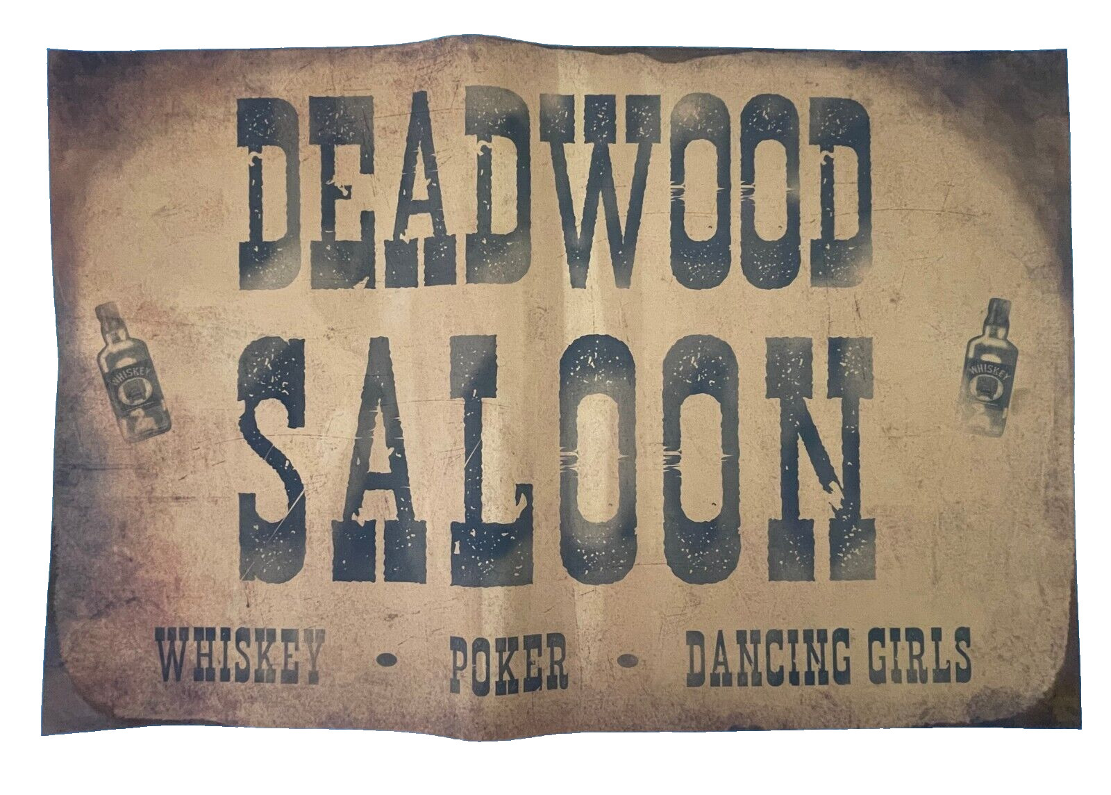 Saloon Poster Banner Deadwood Saloon Sign Bar Signs BIG Man Cave Poster Canvas