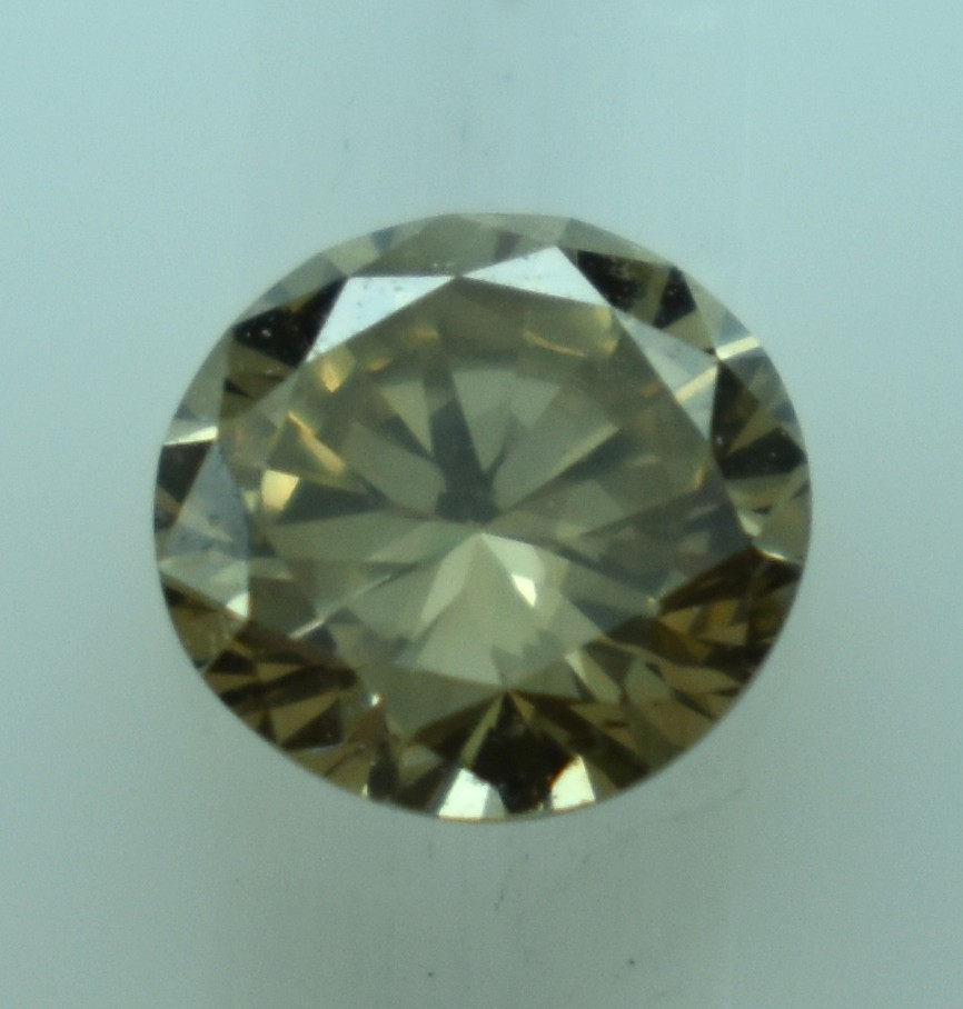 0.61 carat 100% Natural Round Brilliant Cut Diamond  VS1-SI2 FANCY COGNAC BEAUTY