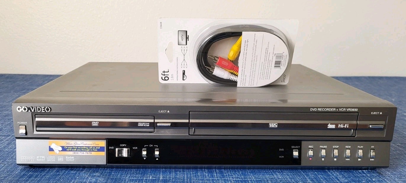 VTG • Go Video • VR3930 • DVD/VCR Combo VHS Player/Recorder • Exc Cond