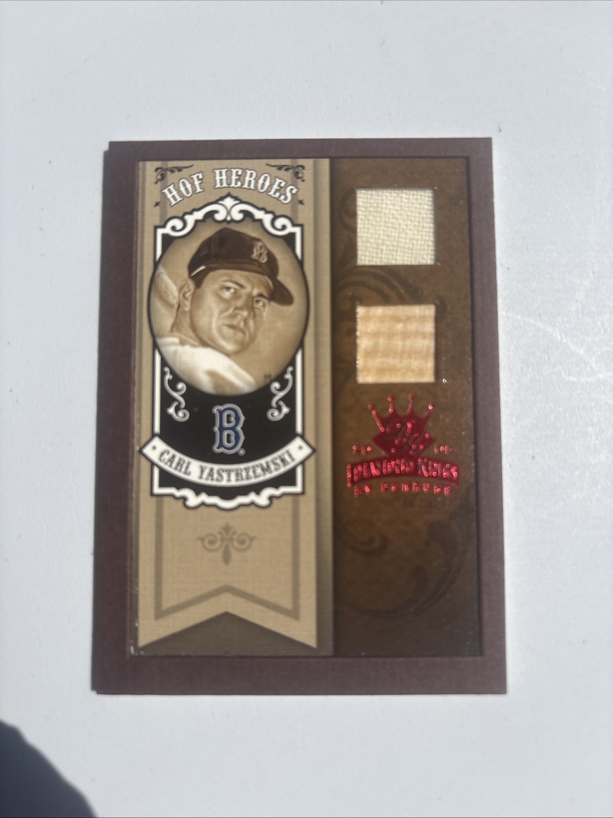2005 Donruss Kings Carl Yastrzemski Dual Game Used Relics 24/25 SSP HH-34 2005 Donruss Kings Carl Yastrzemski Dual Game Used Relics 24/25 SSP HH-34