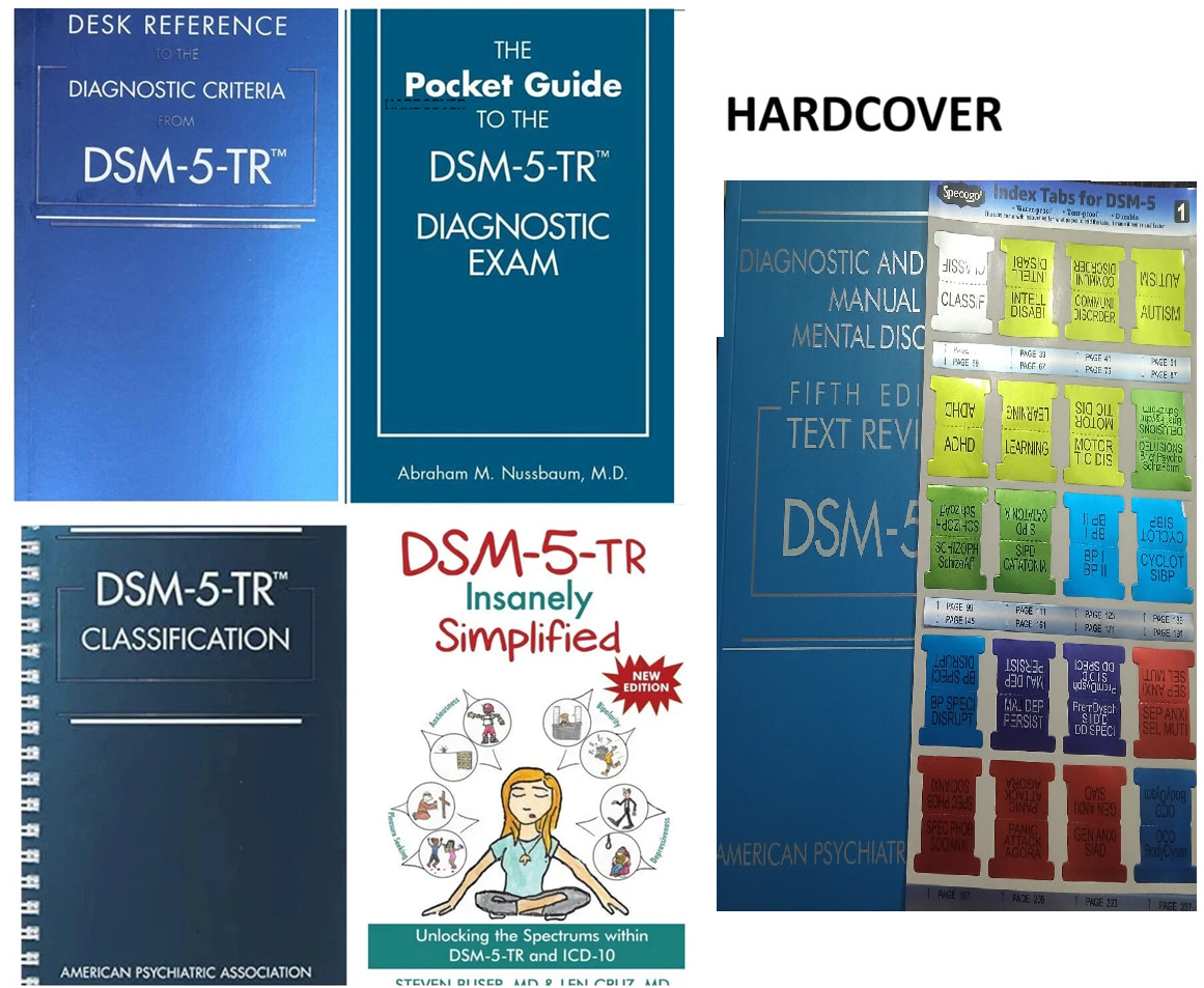 DSM 5 TR (HC)+ Tab+ Desk Reference (PB)+ pocket guide + classification +simplifi DSM 5 TR (HC)+ Tab+ Desk Reference (PB)+ pocket guide + classification +simplifi