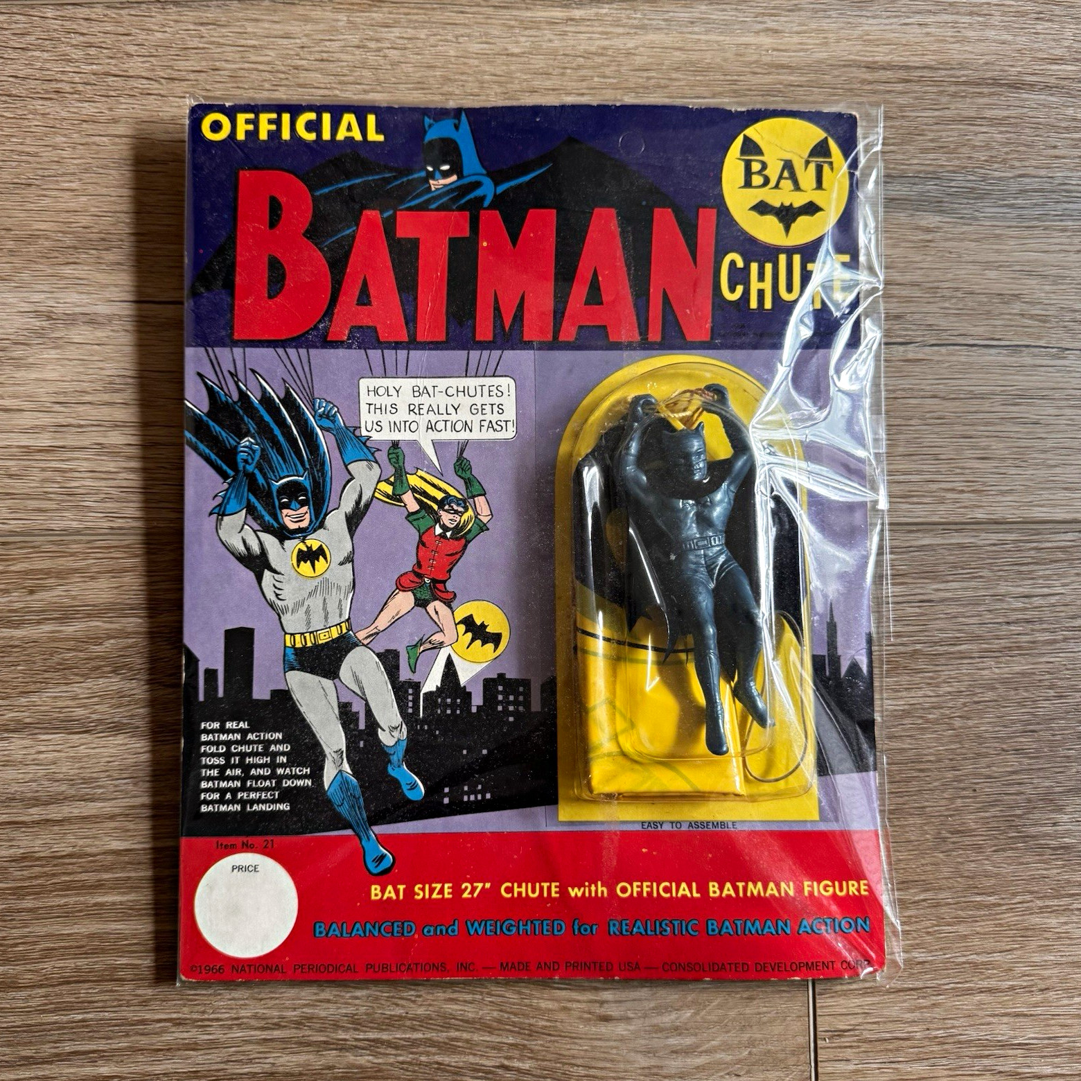 Vintage 1966 Batman Chute Figure in Original Packaging MINT Vintage 1966 Batman Chute Figure in Original Packaging MINT