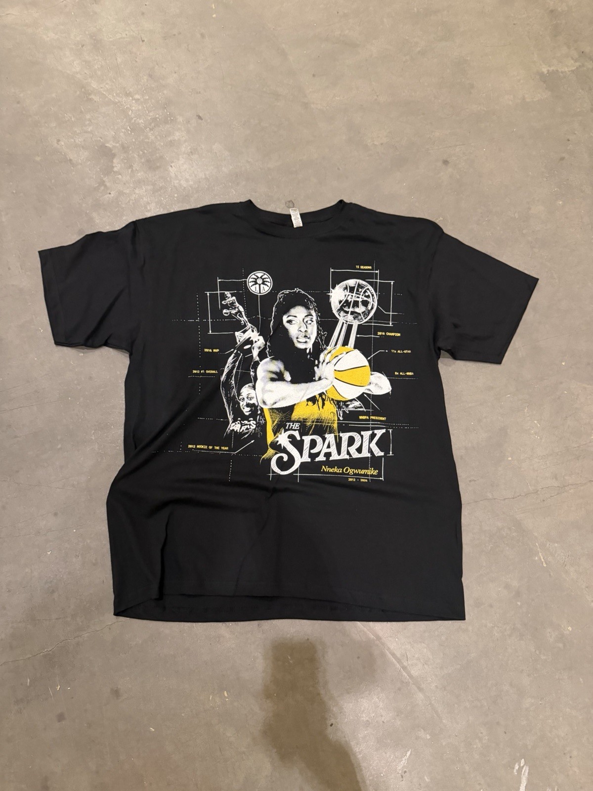 Los Angeles Sparks Nneka Ogwumike SGA Shirt Q 9.24.26 - New