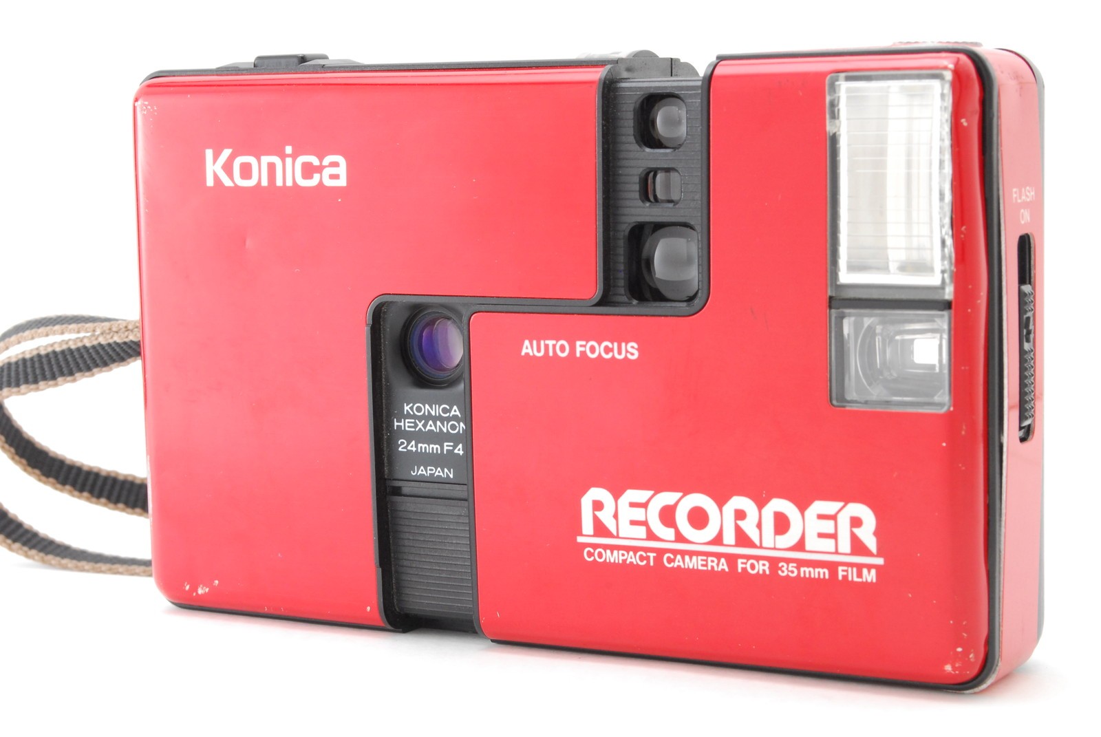 Read [Near MINT] Konica Recorder RED Half Frame Point & Shoot Camera From JAPAN
