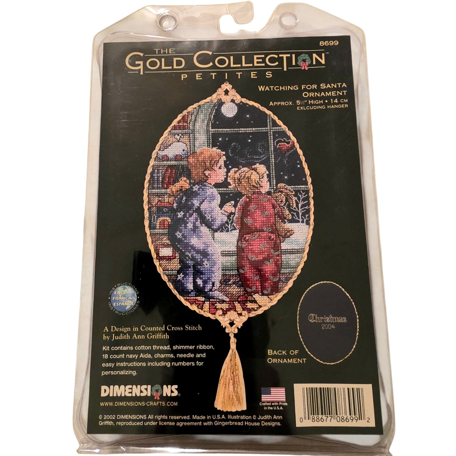 Dimensions Gold Collection Petites Cross Stitch Kit - Waiting For Santa Ornament