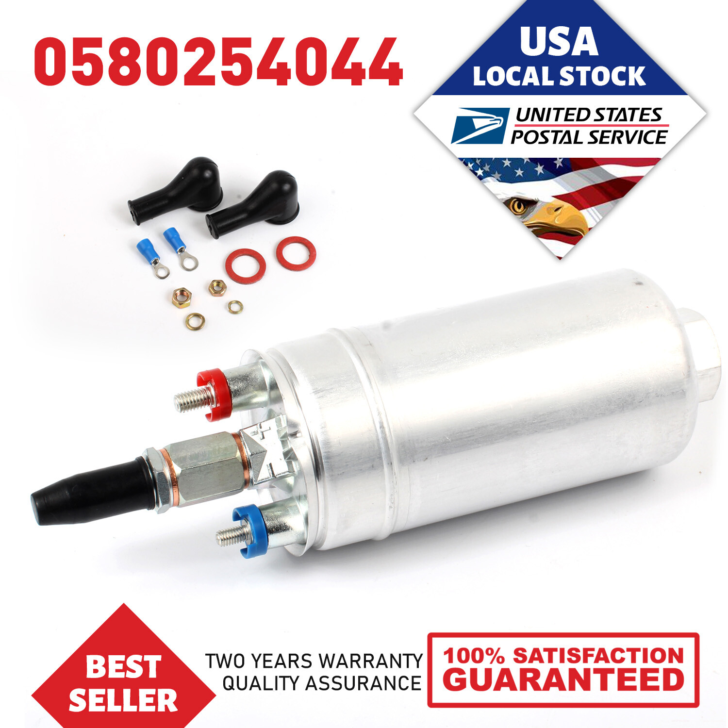 0580254044 For GENUINE Bosch 044 Inline External Fuel Pump 300lph E85 NEW