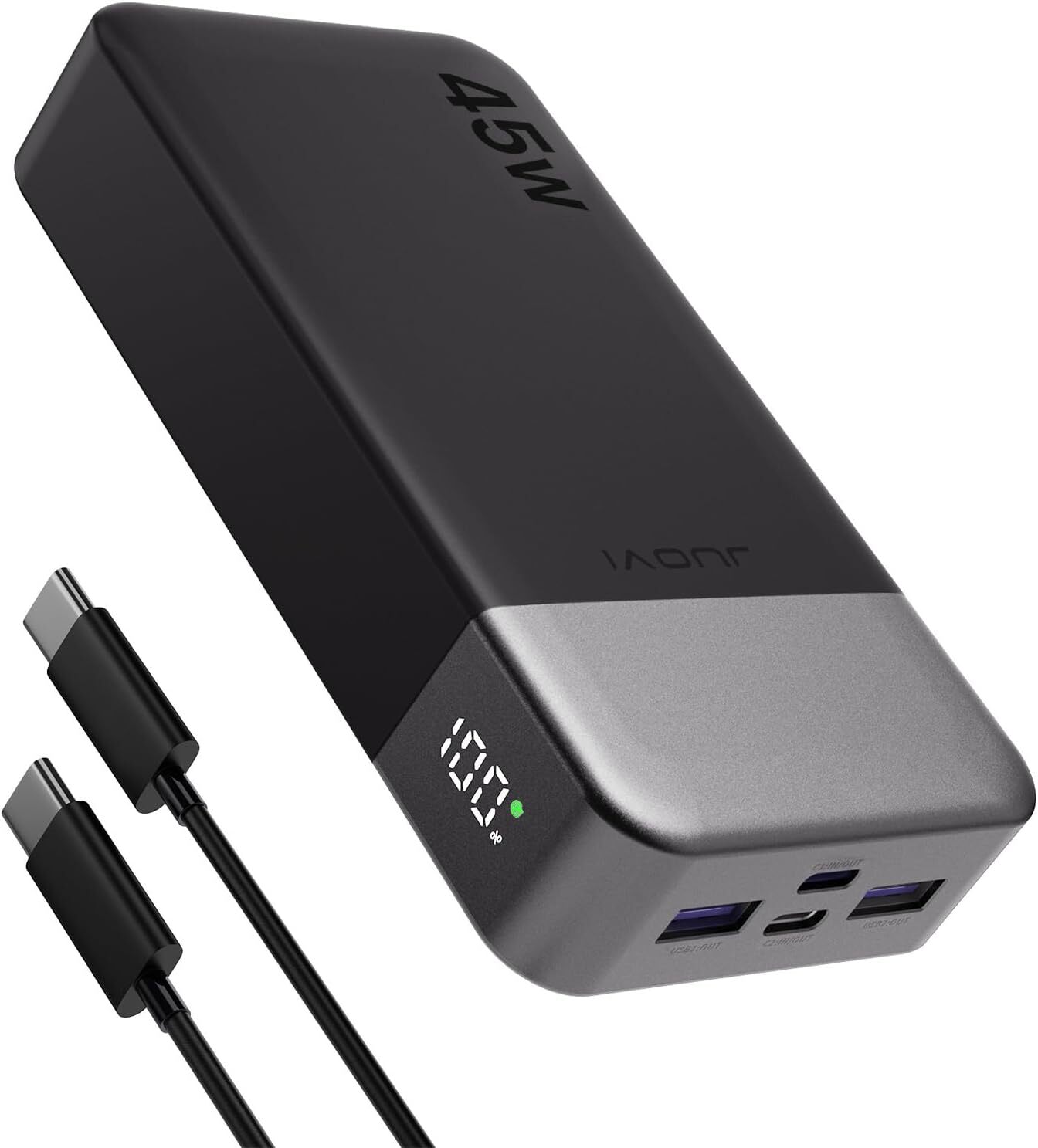 JUOVI Power Bank 45W 20000mAh Charging Portable External Battery Backup Phone US