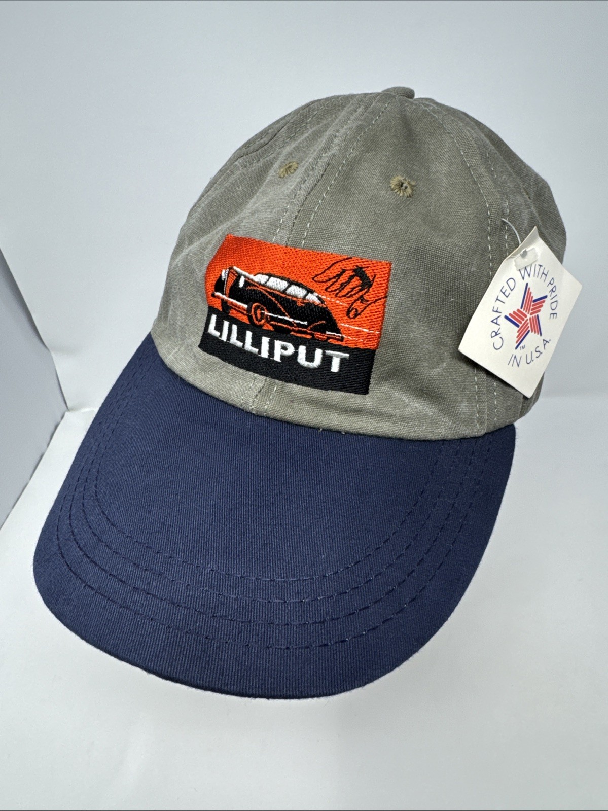 Deadstock Vintage Lilliput Motor Co Strapback Dad Hat Made in USA Dorfman