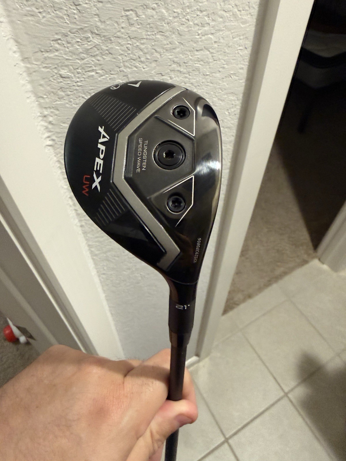 Callaway Apex UW 4 Hybrid Golf Club, 21* Stiff Flex Tensei Black