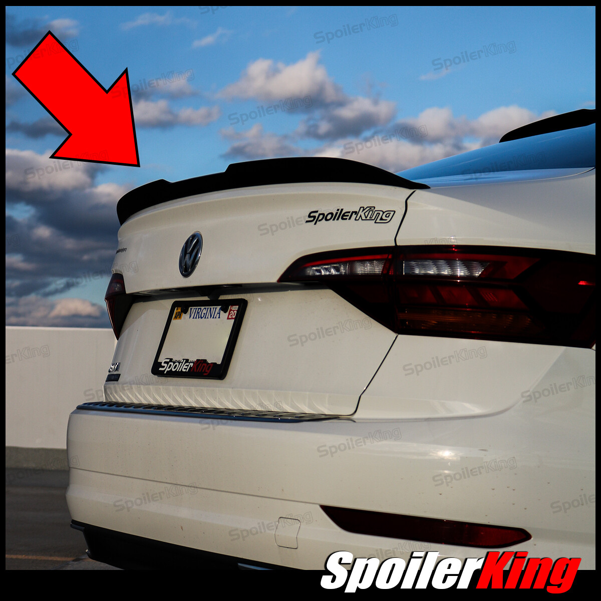 SpoilerKing Rear Duckbill Spoiler w/center cut (Fits VW Jetta MK7 2019-on) 284QC