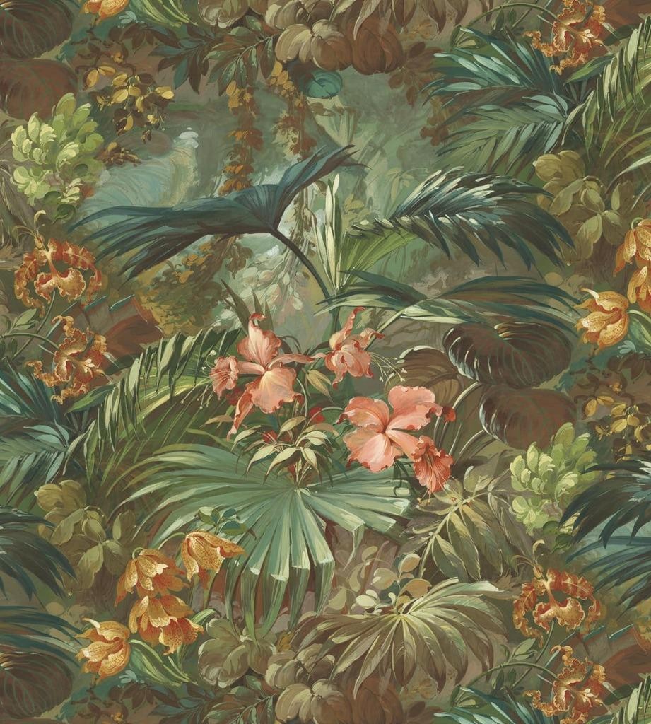 Wallpaper Charleston Tropical Jungle 4 Panel Mural Wallpaper Charleston Tropical Jungle 4 Panel Mural