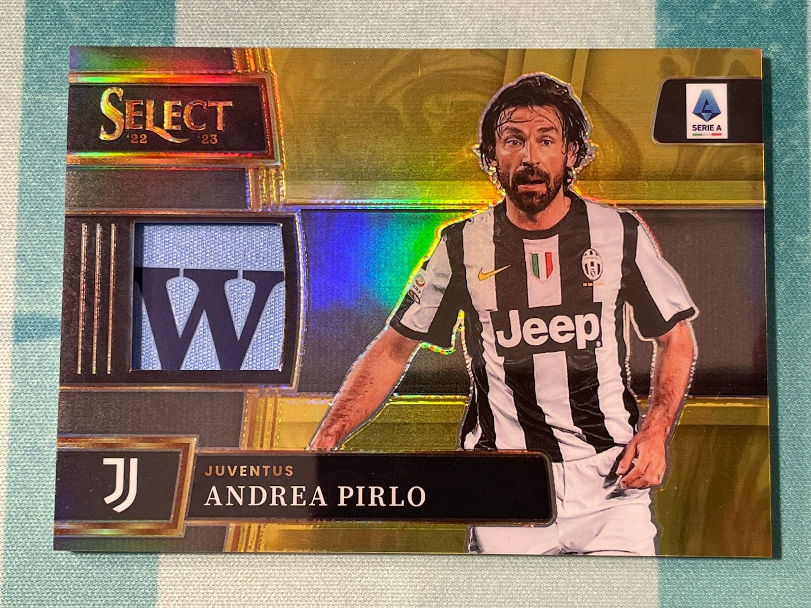 2022-23 Panini Select Serie A Memorabilia Gold Prizm /3 Andrea Pirlo #SM-AP SSP
