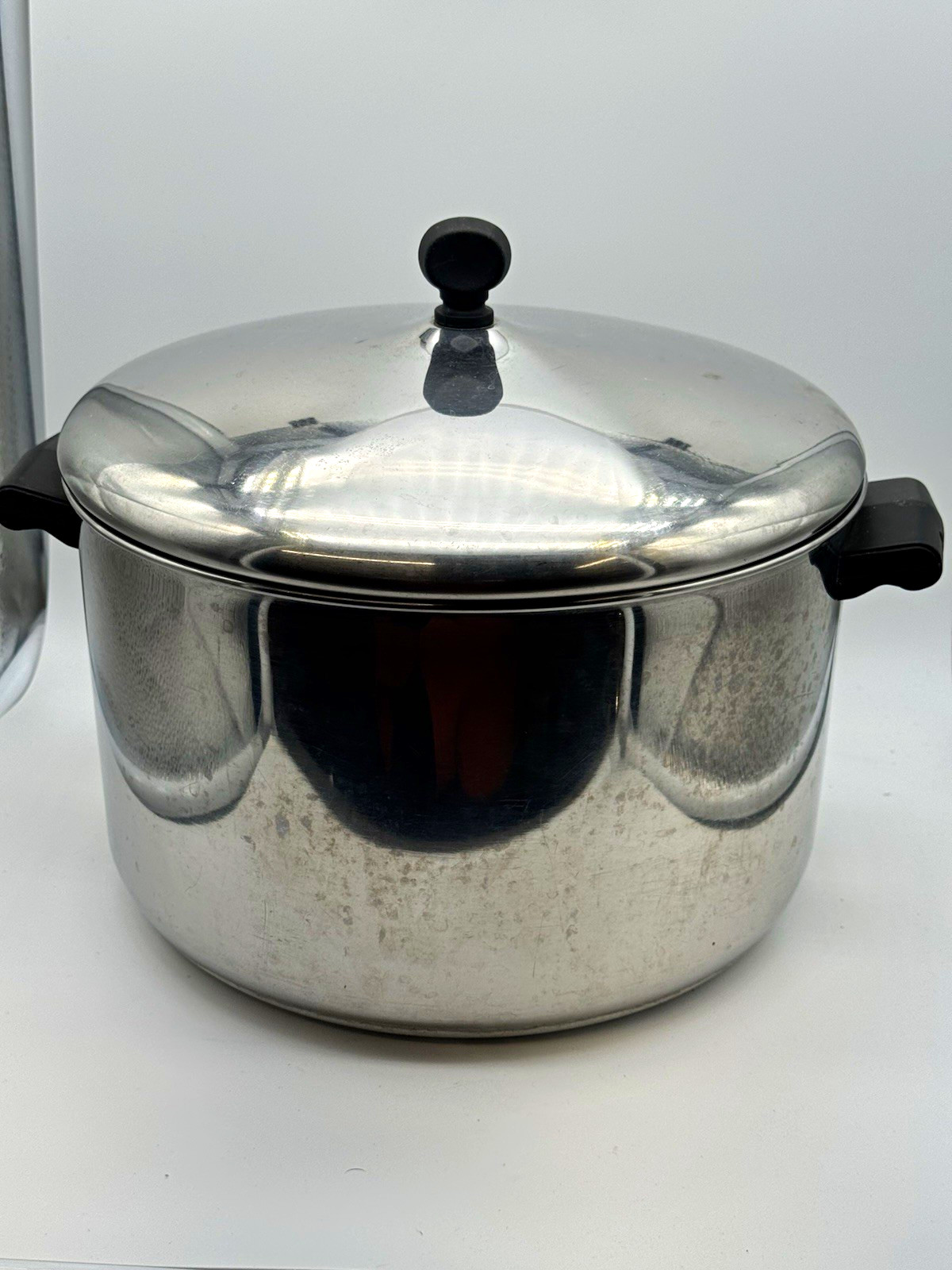 Vintage Farberware Aluminum Clad Stainless Steel 8 Qt Stockpot w/ Lid USA Vintage Farberware Aluminum Clad Stainless Steel 8 Qt Stockpot w/ Lid USA