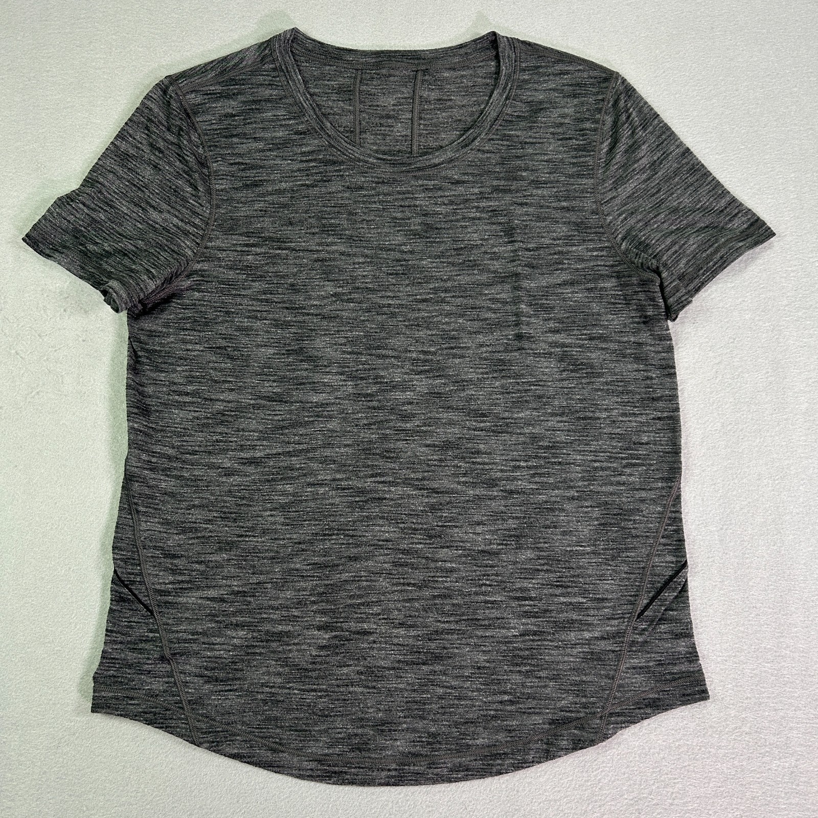 Lululemon Swiftly Tech Shirt Women Size 8 Short Sleeve Charcoal Grey Running Top