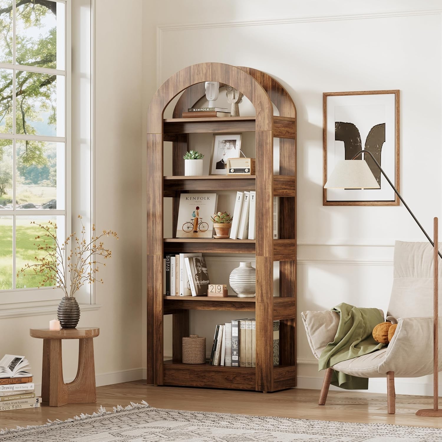 5-Tier Arch-Shaped Bookshelf, 70.86\ 5-Tier Arch-Shaped Bookshelf, 70.86\