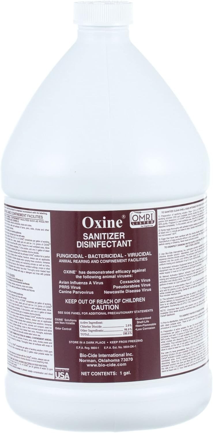 Oxine AH Disinfectant Gallon Poultry Livestock Cleaner