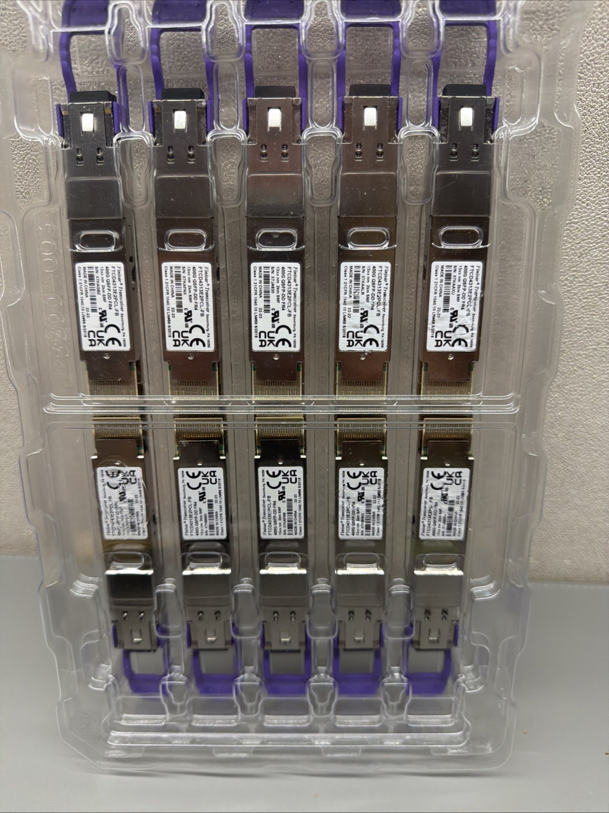 10 X Finisar FTCD4313E2PCL-FB 400G QSFP-DD FR4 1310nm 2km SMF LC Transceiver