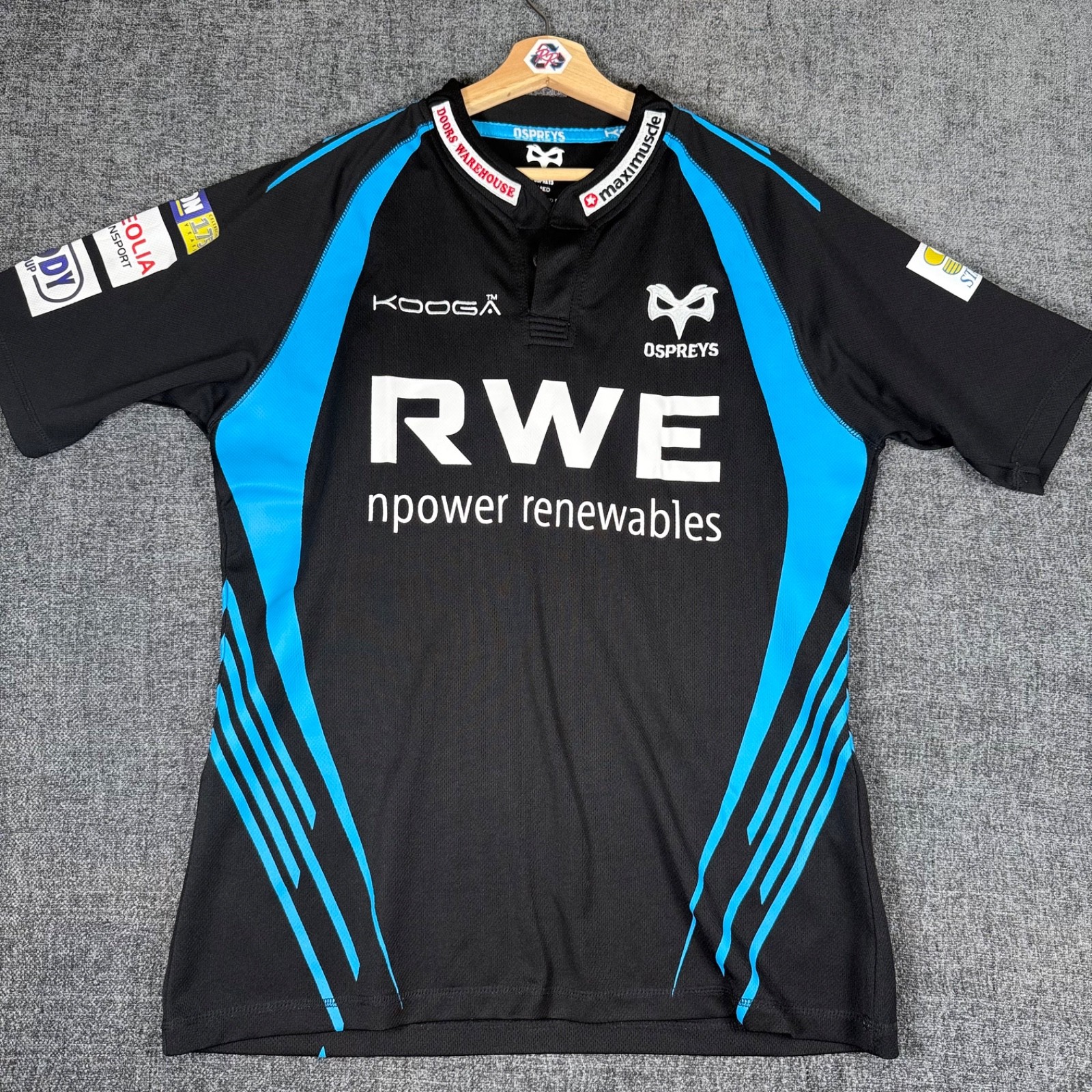 Ospreys Rugby Shirt Size Medium  2011/2012 Kooga Official Home Jersey