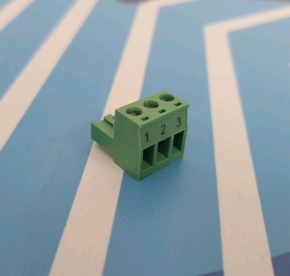 NEW Green 3 pin Phoenix Plug Pluggable Quick Connector Terminal Block w/ #s 123