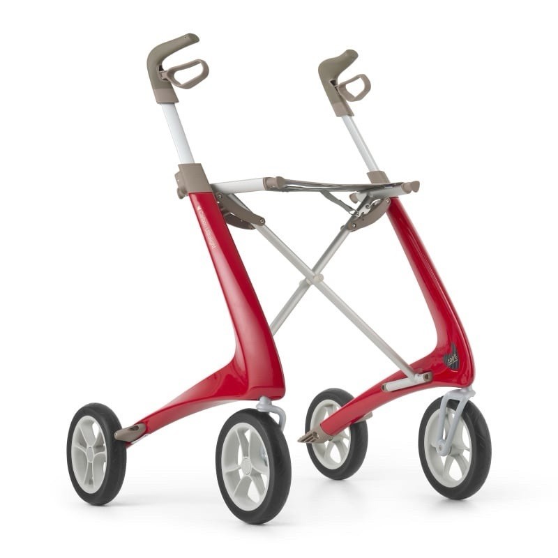 byACRE Carbon Ultralight Rollator Regular Strawberry Red Organizer S/M New