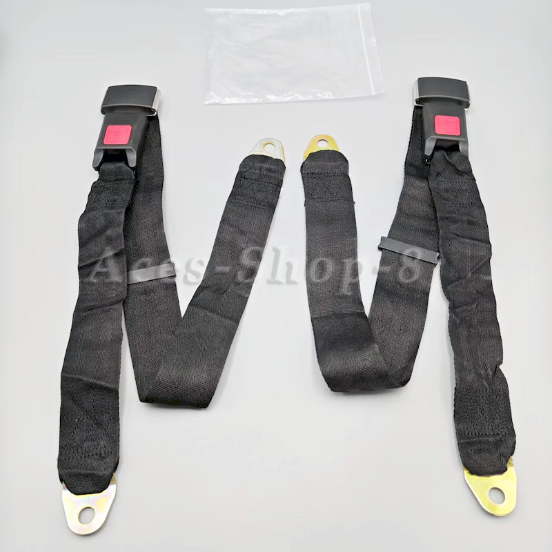 2Pack Universal 2 Point Seat Belt Adjustable Car Safety Belts 