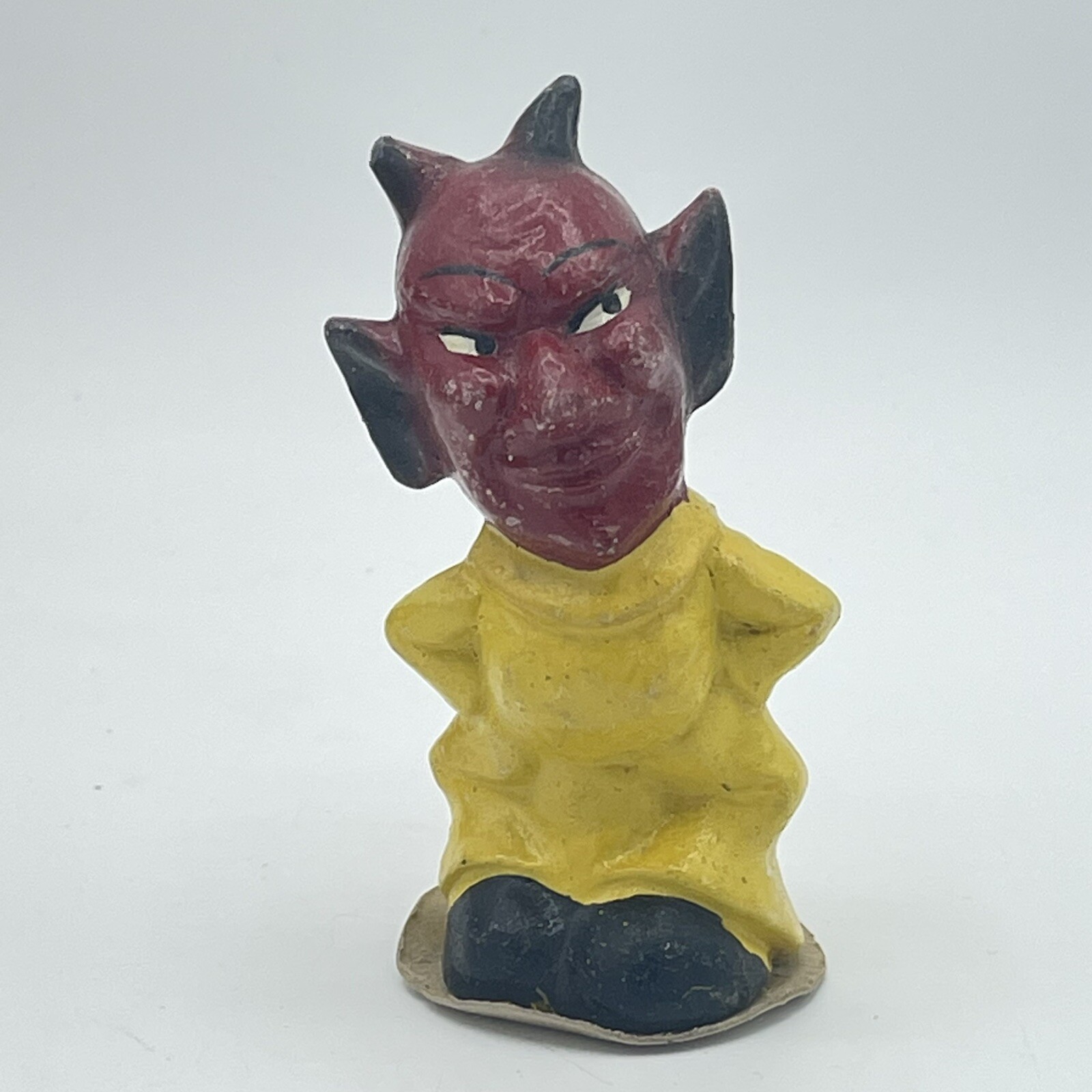 Vintage German Paper Mache Composition Devil Christmas Krampus Candy Container
