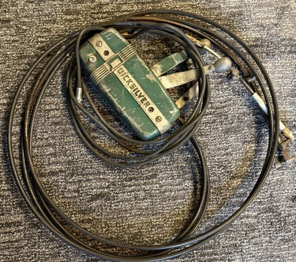 Kiekhaefer Mercury Quicksilver Dual Lever Remote Throttle Control Box + cables