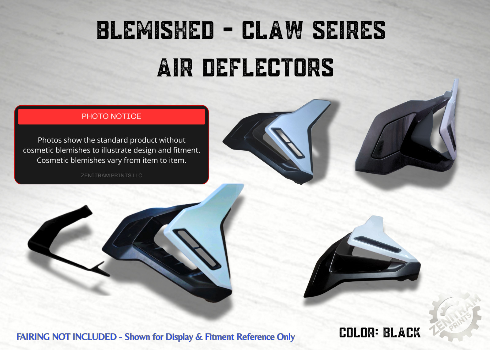 *Cosmetic Blem* Claw Series Clip-On Air Deflectors - 900 Models (2024-2026)