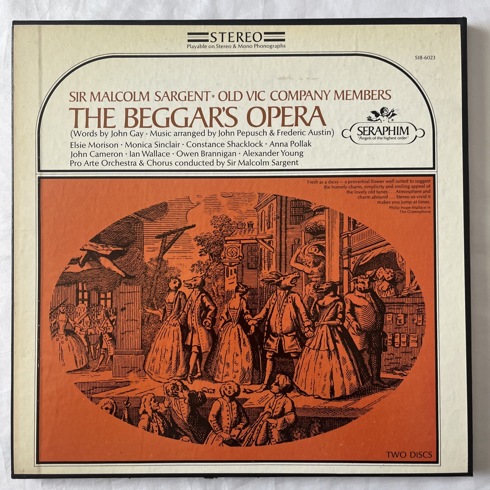 The Beggars Opera John Gay 1977 Vintage Vinyl Box Set SERAPHIM Stereo VG+