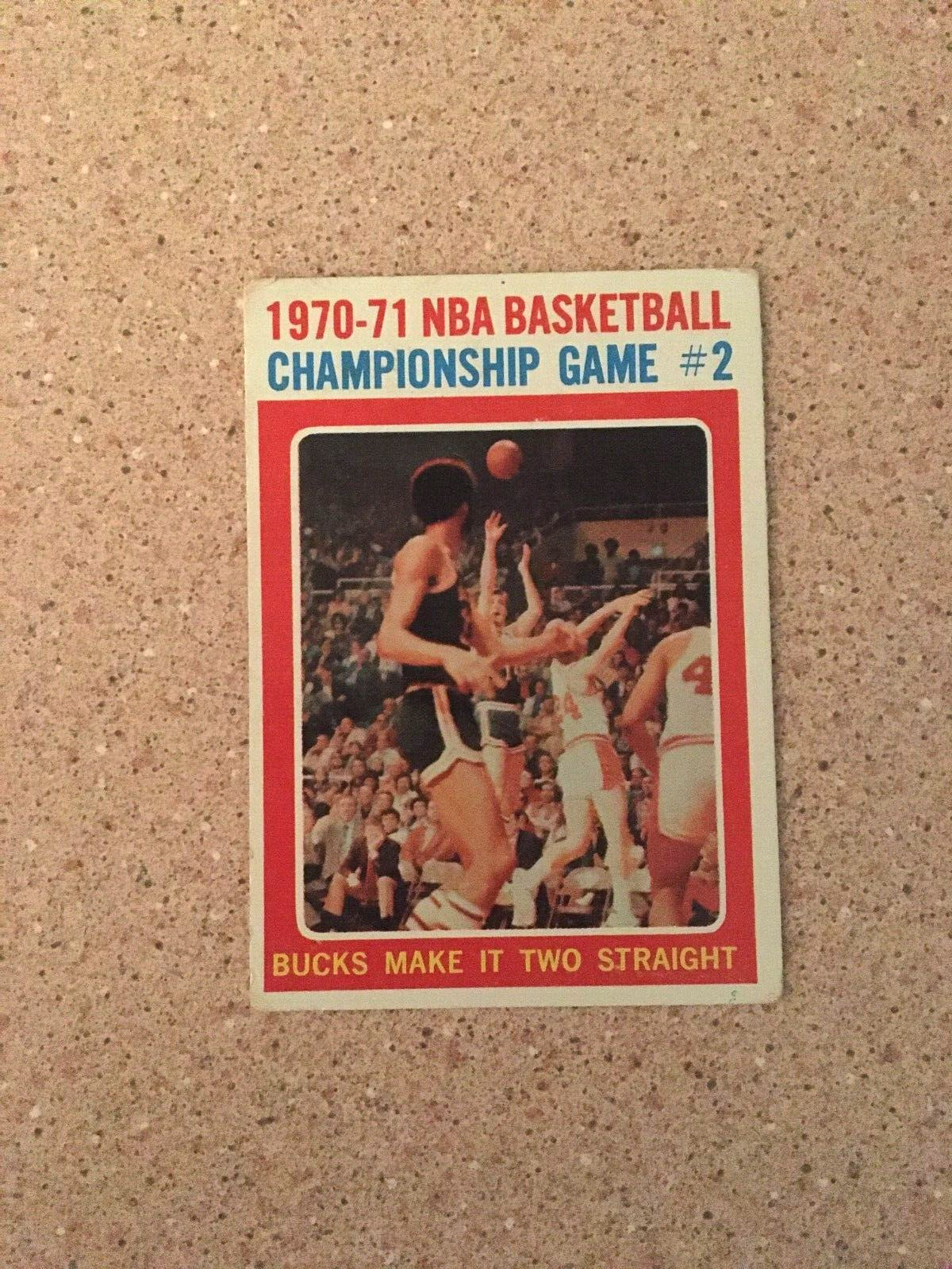 VTG 1971-72 TOPPS CHAMPIONSHIP GAME #2 #134 GOOD - VG BUCKS MAKE IT TWO STRAIGHT VTG 1971-72 TOPPS CHAMPIONSHIP GAME #2 #134 GOOD - VG BUCKS MAKE IT TWO STRAIGHT