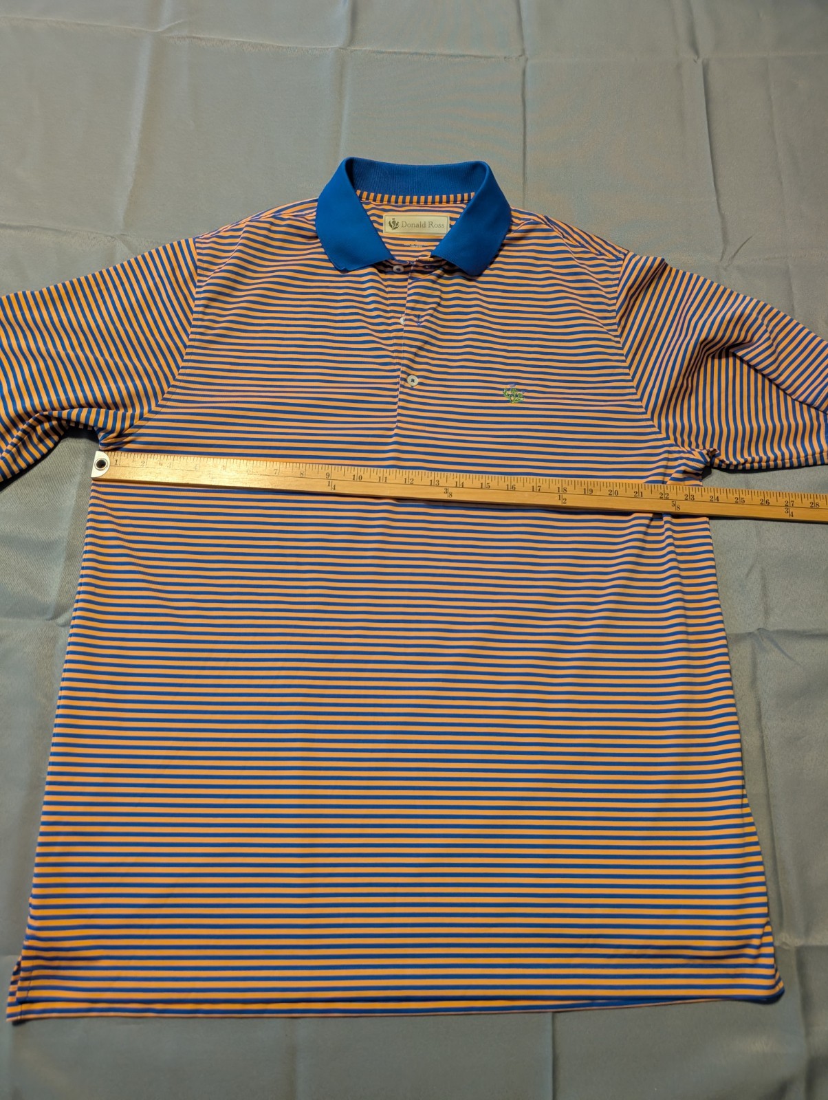 Donald Ross Polo Shirt Size L Men\'s Blue and Orange