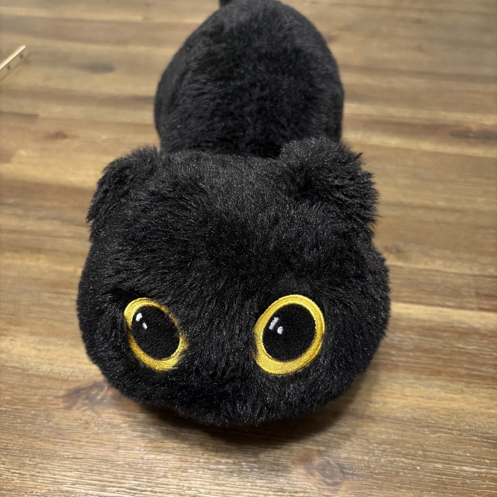 MeWoo MeWaii Black Cat Plush Stuffed Animal Soft Cuddly Star Eyes Lovey CLEAN