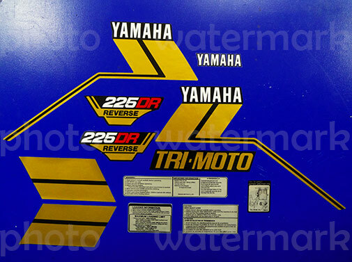 1985 85' yamaha YTM 225dr gold/black 12pc Trike Decals Stickers Graphics trike