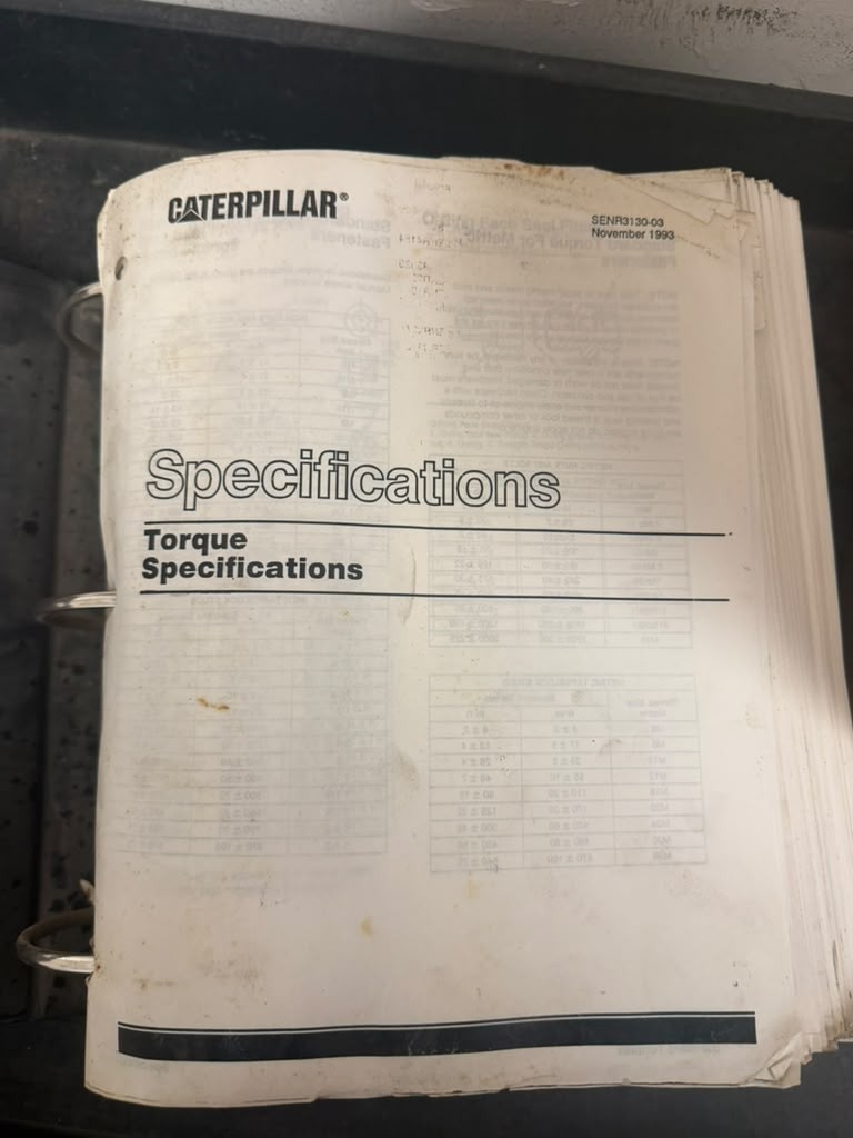 🔥FreeShip🔥Cat Torque Specifications. (K5)