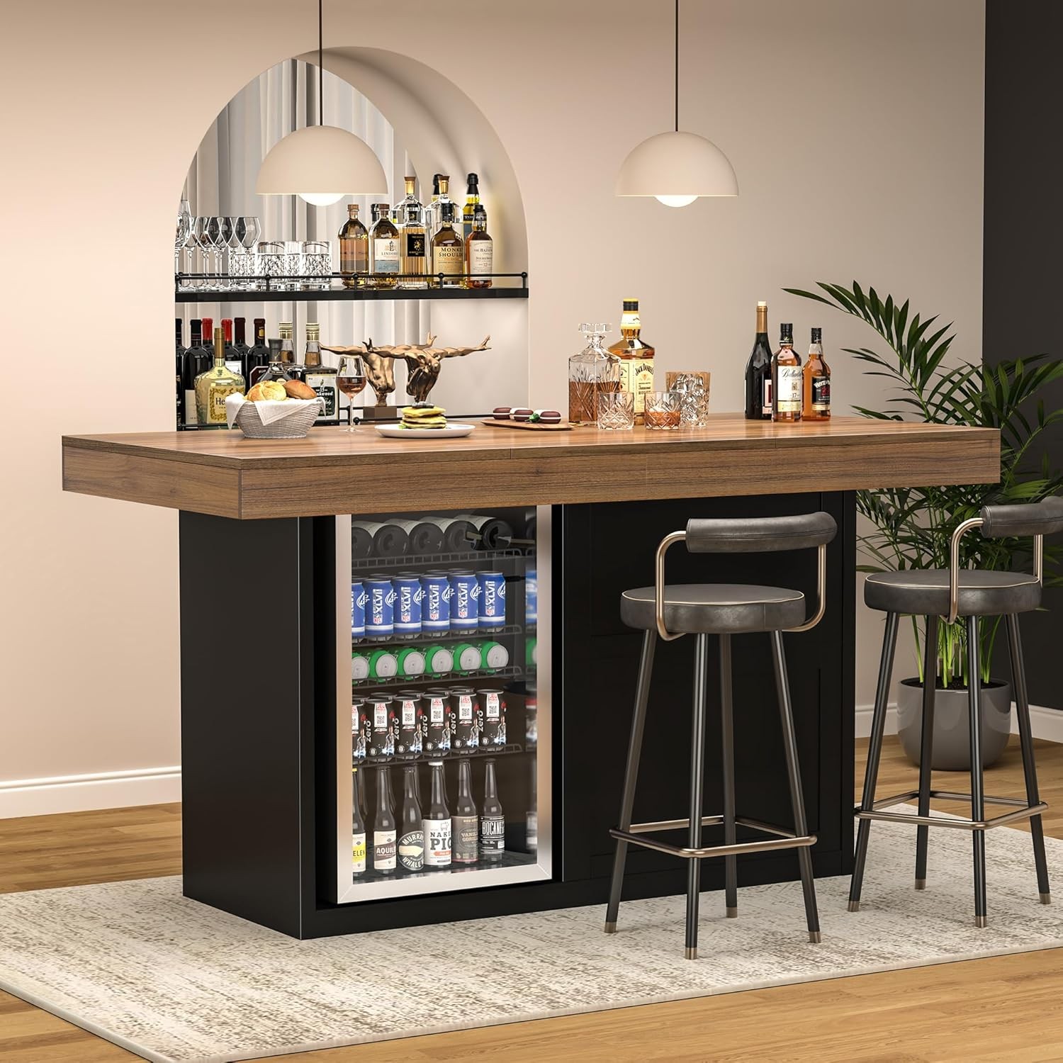 Bar Height Table with Fridge Space, 41.1 Bar Height Table with Fridge Space, 41.1