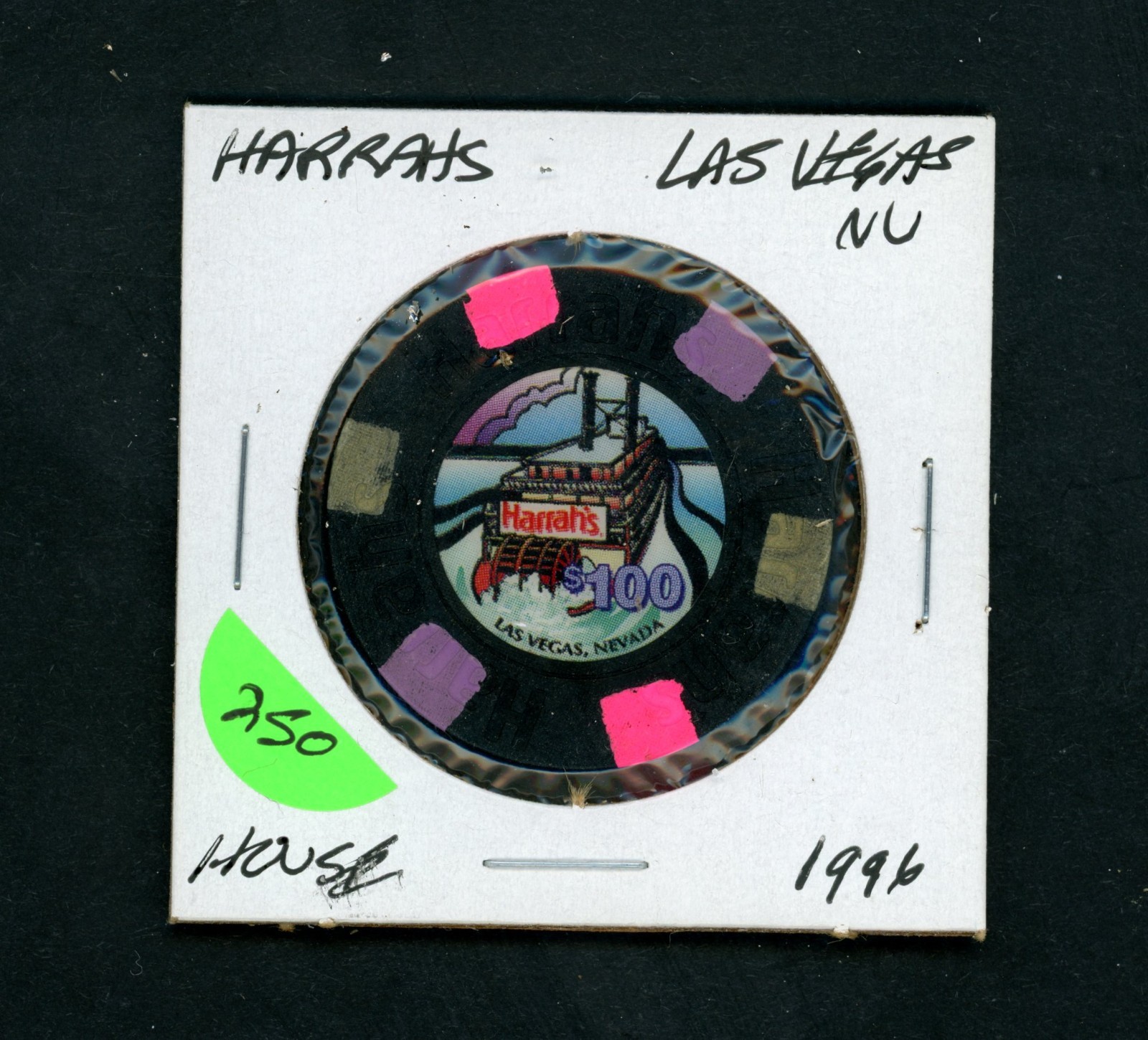 Vintage $100 Harrah\'s Las Vegas, Nevada Casino Chip Vintage $100 Harrah\'s Las Vegas, Nevada Casino Chip