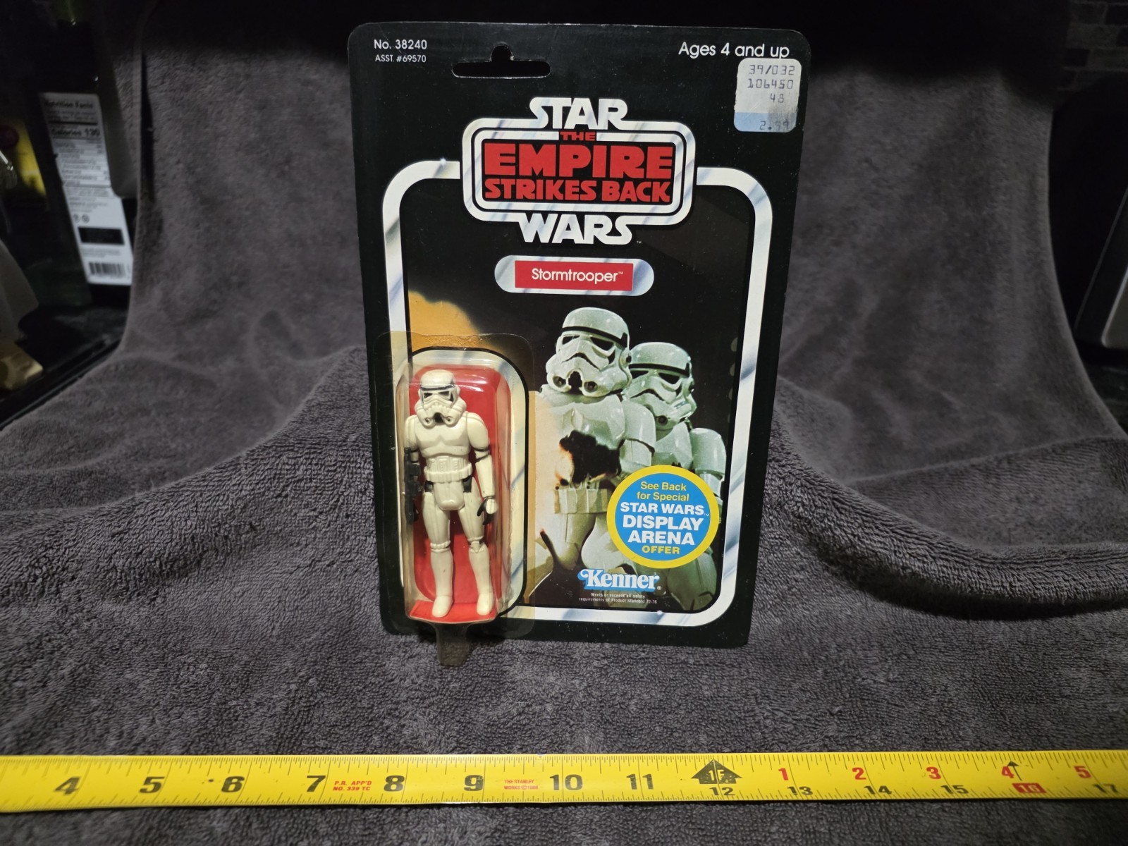 VINTAGE KENNER STAR WARS STORMTROOPER 41 A BACK MOC (RECONSTRUCTED POP) CLEAN