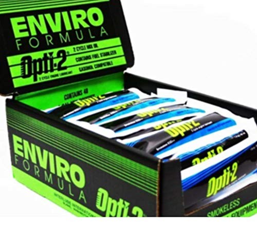 48 Pouches Opti Engine Oil 1.8 oz Tube 2 Cycle Mix for 1 Gallon – Opti-2 Enviro