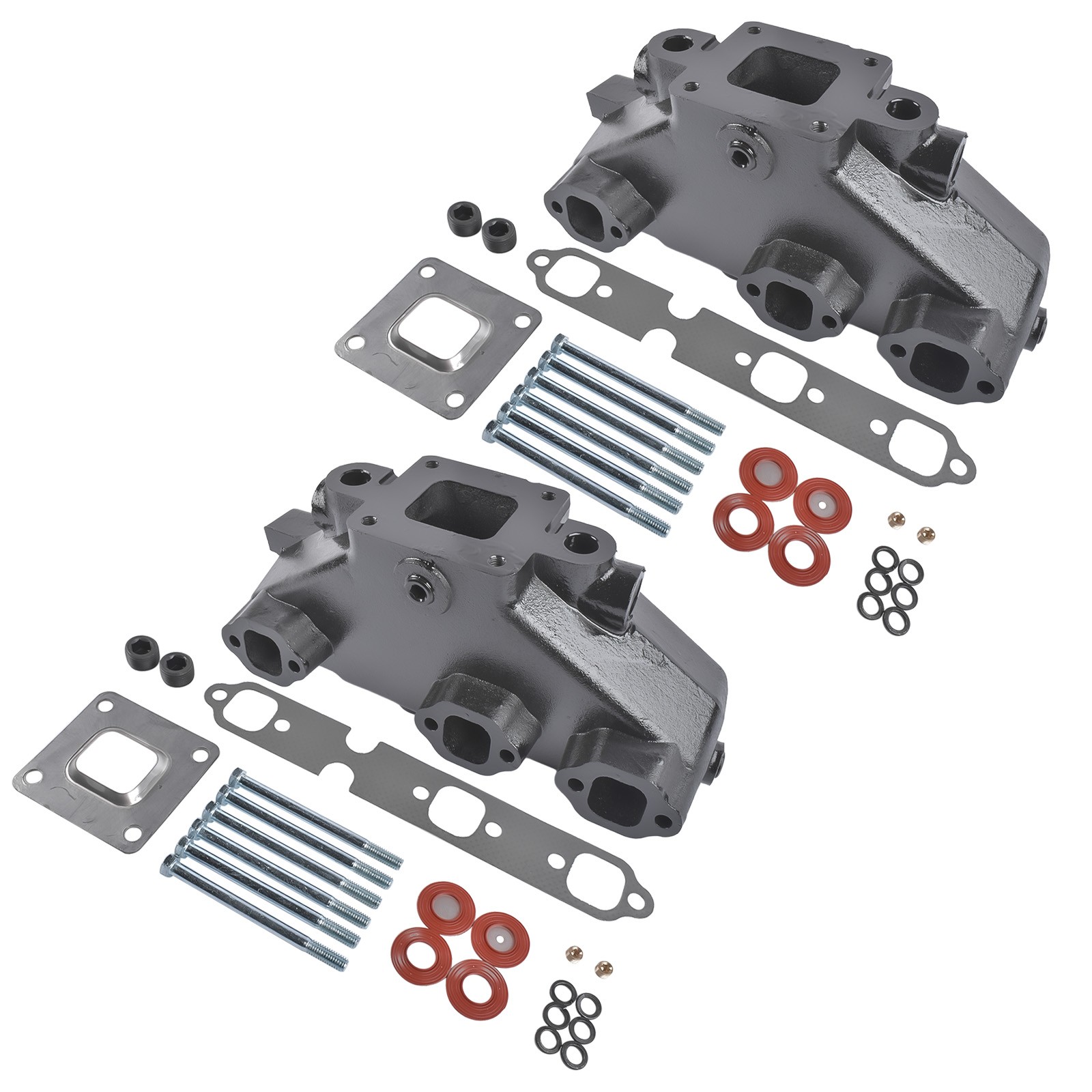 2x Exhaust Manifold for Mercruiser GM 4.3 V6 02-UP Dry Joint Riser 864612T01