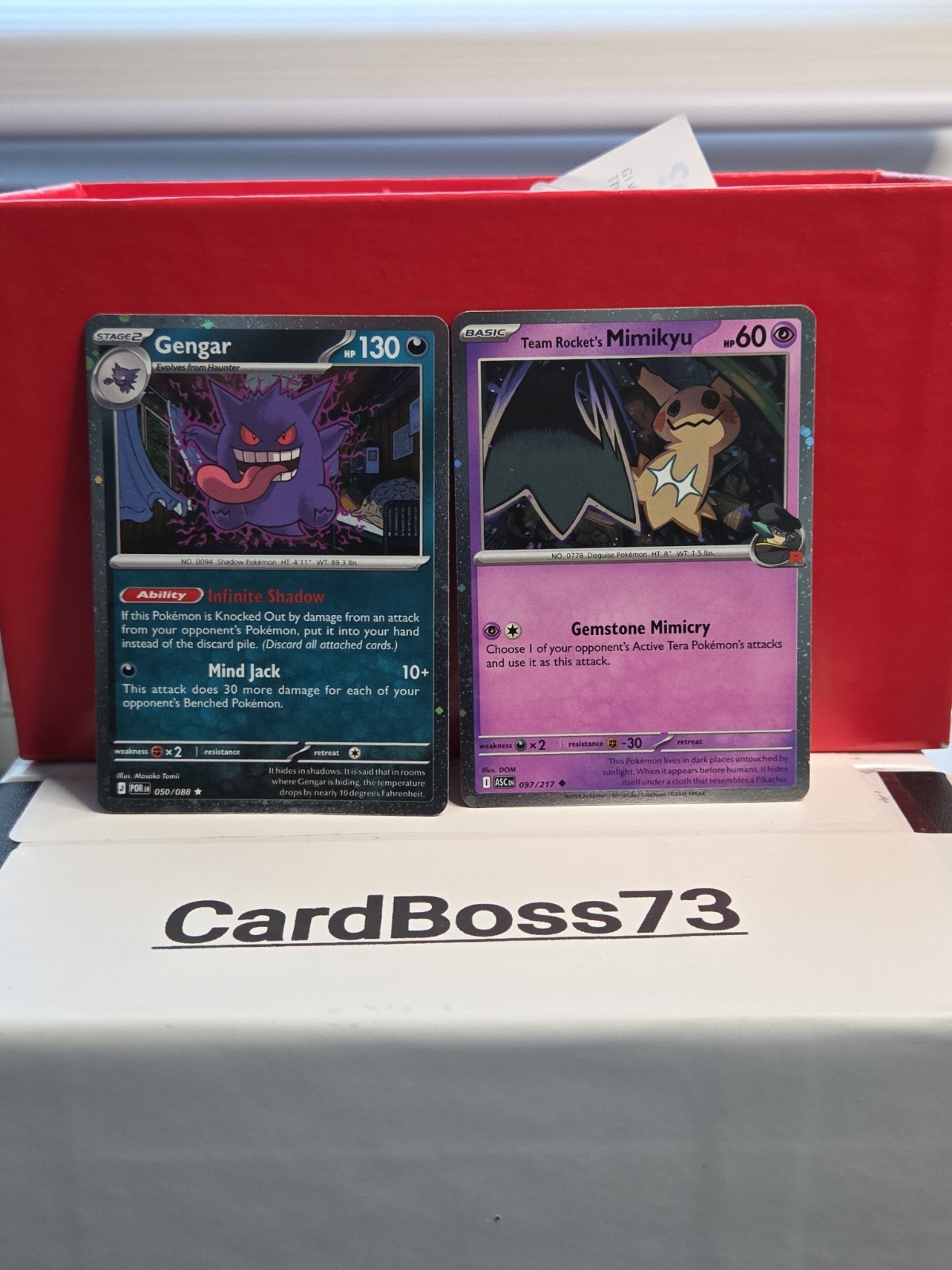 Gengar - (Cosmos Holo) 050/088 Blister Exclusives Holo + MIMIKYU COSMOS HOLO 