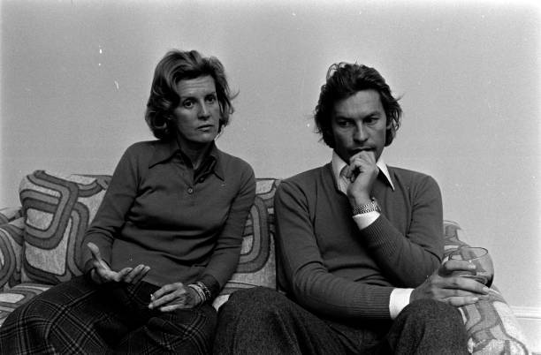 Actor Helmut Berger & film producer Marina Cicogna pose for portr- Old Photo 1