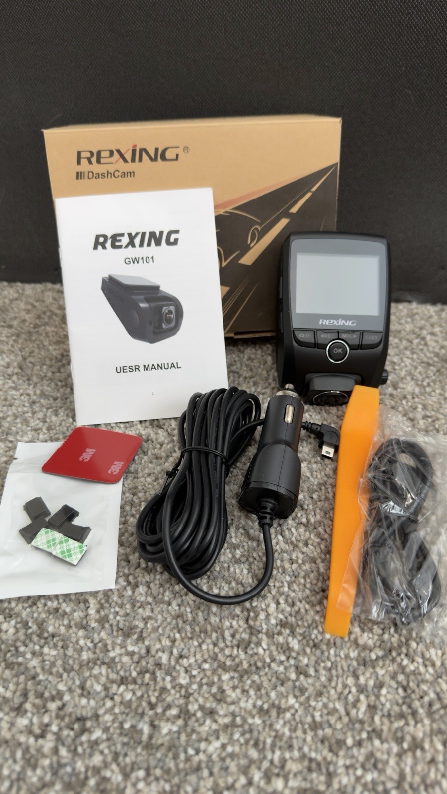New-Open Box Rexing GW101 Dash Camera 1080P Full HD - Front Camera