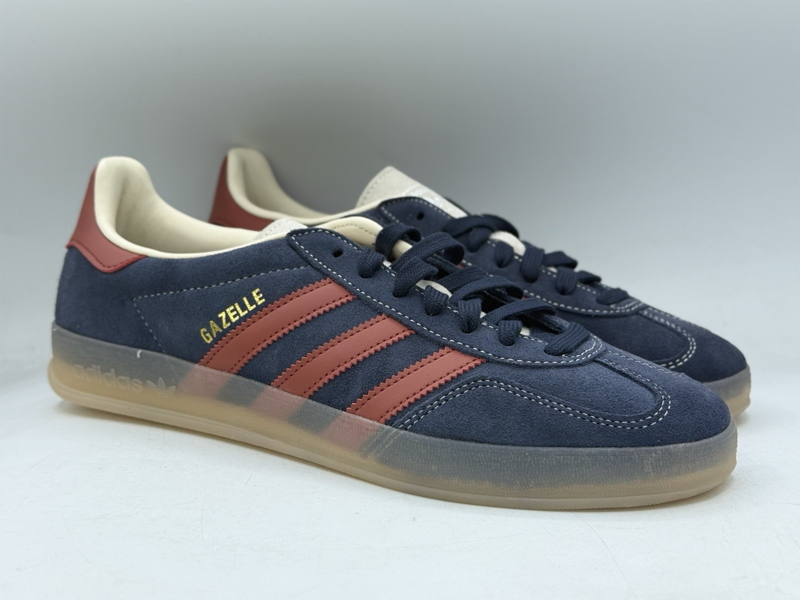 adidas Gazelle Indoor Ink Ruby Wonder White Shoes JH5404 Men’s Size 9.5