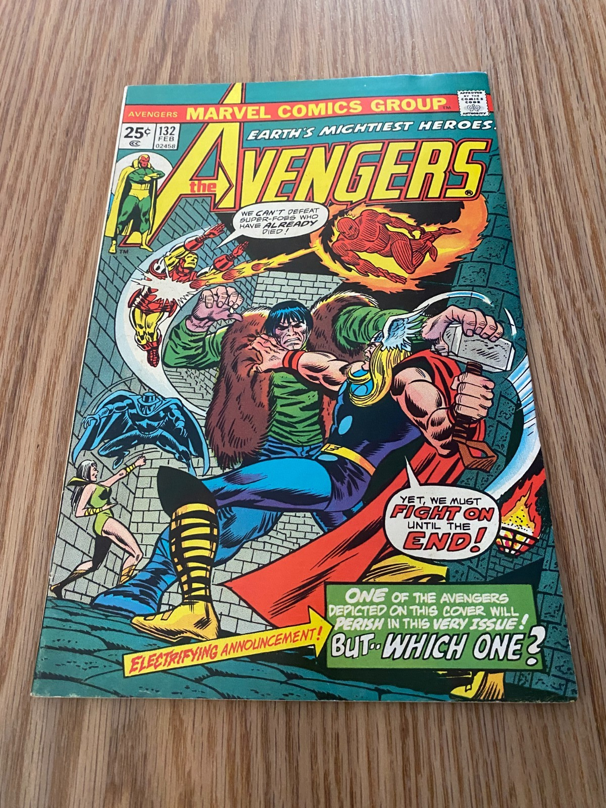 Avengers  132  VF  8.0  High Grade  Iron Man  Captain America  Thor  Hawkeye