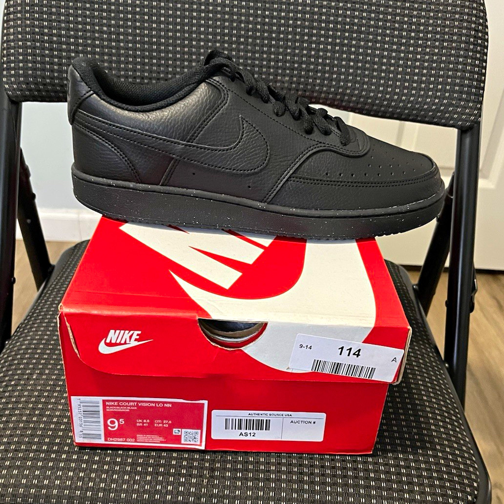 Nike Men’s Low Top Lace-Up Athletic Sneakers Triple Black DH2987-002