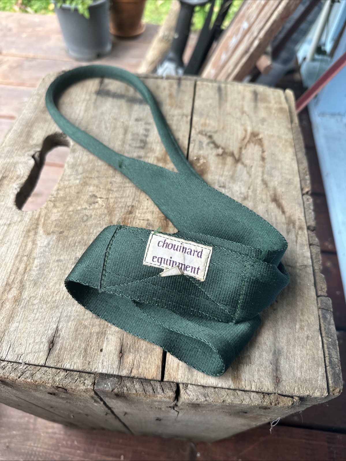 RARE 1970's VINTAGE CHOUINARD SEATBELT GEAR SLING, XL RARE 1970's VINTAGE CHOUINARD SEATBELT GEAR SLING, XL