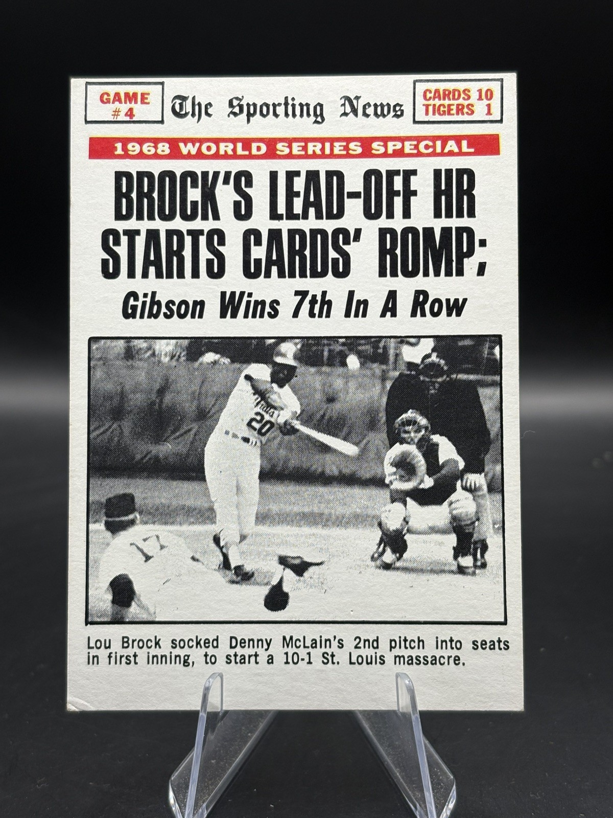 1969 Topps - 1968 World Series Lou Brock #165 ⚡️