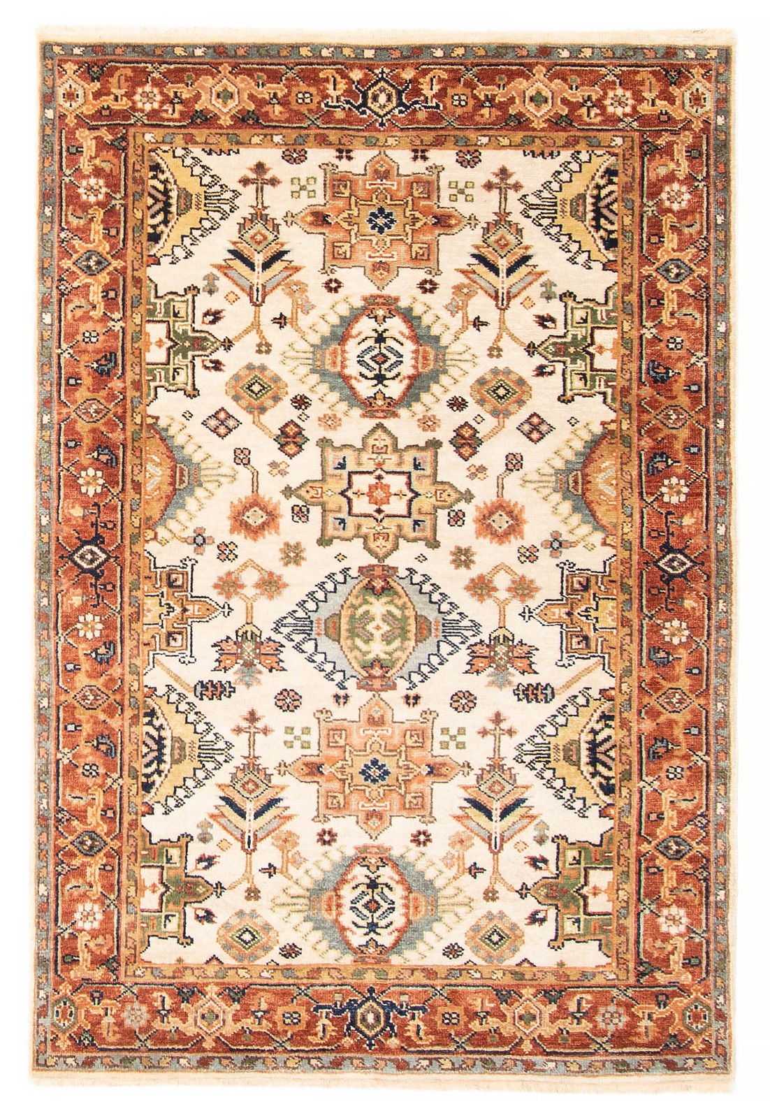 Vintage Traditional Hand-Knotted Area Rug 4\'0\