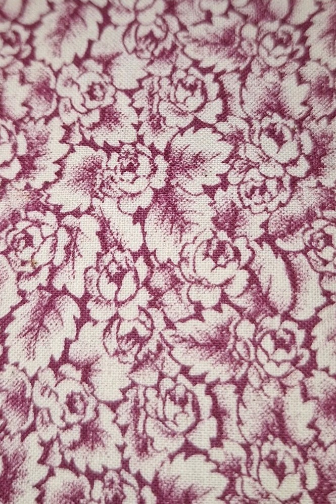 Vintage Peter Pan Calcio Fabric 7 Yd Cotton Dark Burgundy Floral Vintage Peter Pan Calcio Fabric 7 Yd Cotton Dark Burgundy Floral